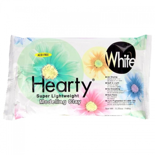 Hearty® Super Lightweight Modeling Clay, White, 5.25 oz (149 g)
